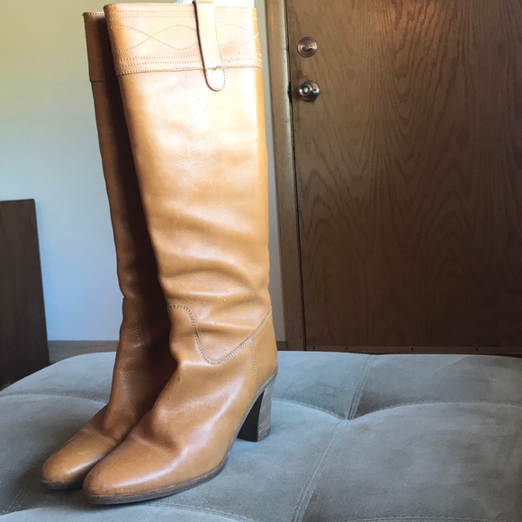 J. Crew, cognac/tan, leather, mid-calf boots - Picture 5 of 5